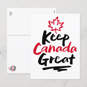 Keep CANADA Great!  Canadian Maple Leaf Make Again Holiday Postcard