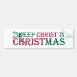 Keep Christ in Christmas - cross Bumper Sticker