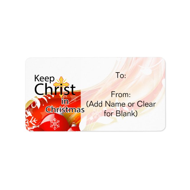 Keep Christ in Christmas Gift Tag (Front)