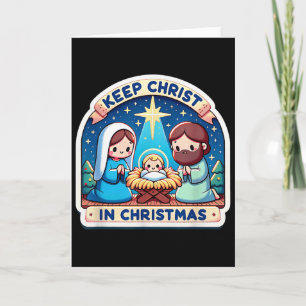 Keep Christ In Christmas Nativity Scene Manger Jes Card