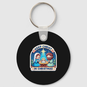 Keep Christ In Christmas Nativity Scene Manger Jes Key Ring
