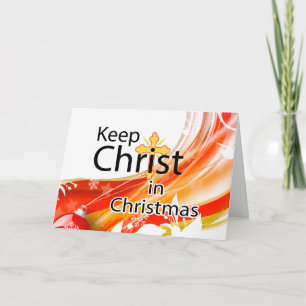Keep Christ in Christmas, Religious Folded Card