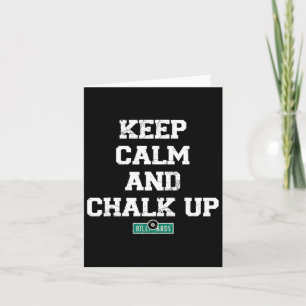 Keep Clam And Chalk Up Vintage Pool Player Funny B Card