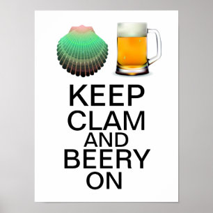 Keep Clam by SRF Poster