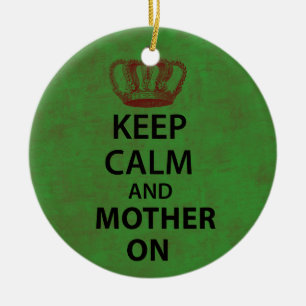 Keep Clam & Mother On Ceramic Tree Decoration