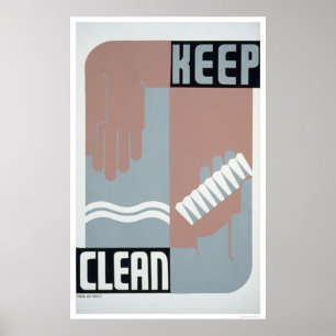 Keep Clean 1938 WPA Poster