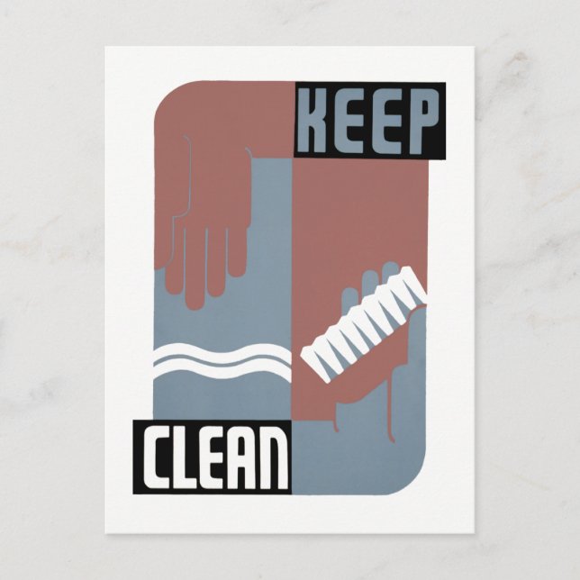 Keep Clean Postcard (Front)