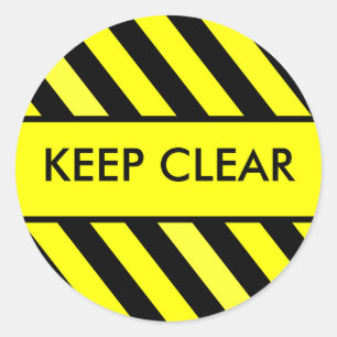 Keep Clear Classic Round Sticker