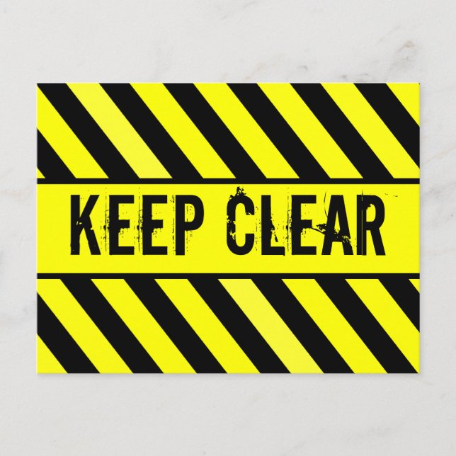 Keep Clear Postcard (Front)