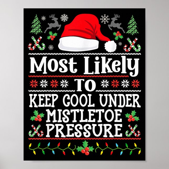 Keep Cool Under Mistletoe Pressure - Christmas Chi Poster (Front)