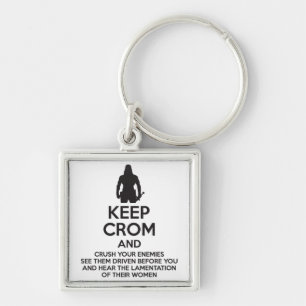Keep Crom and Crush Your Enemies Key Ring
