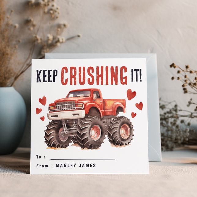 Keep Crushing It | Monster Truck Kids Holiday Card (Creator Uploaded)