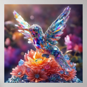 Keep crystal design Hummingbird- design your own  Poster