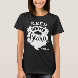 "Keep Denver Beard" Women's V-Neck Black T-Shirt