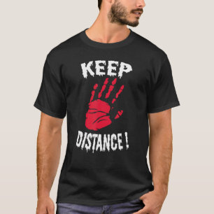 Keep Distance Halloween Scarecrow Costume Hallowee T-Shirt
