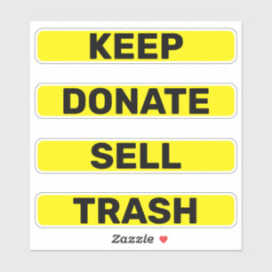Keep Donate Sell Trash Simple Konmari
