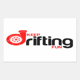 Keep Drifting Fun Rectangular Sticker
