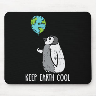 Keep Earth Cool Penguin Lloon Earth Day Animal Lov Mouse Mat