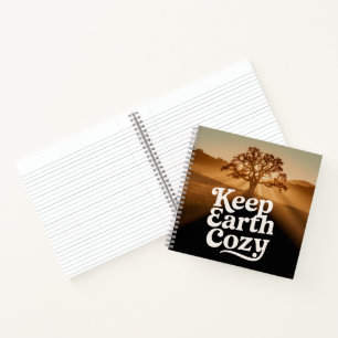 Keep Earth Cosy Tree Life Vintage Nature Spirit Notebook