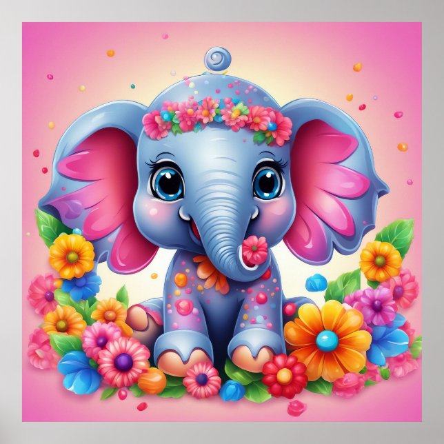 Keep Elephant design  or design your own  Poster (Front)