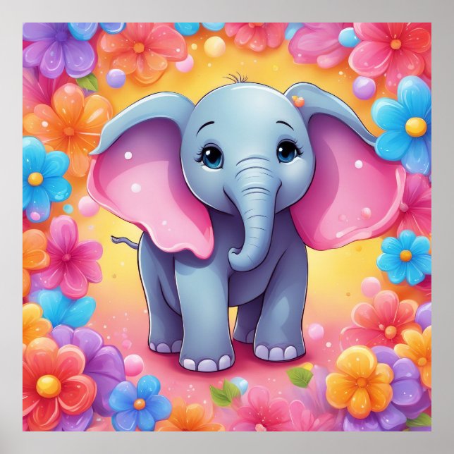 Keep Elephant design  or design your own  Poster (Front)