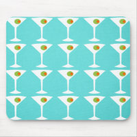 Keep 'Em Coming Martini Mousepad (turquoise)