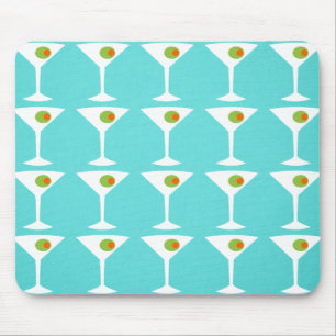Keep 'Em Coming Martini Mousepad (turquoise)