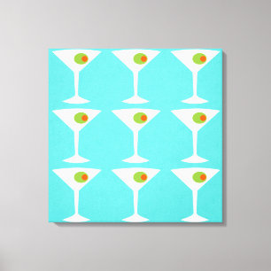 Keep 'Em Coming Martini Stretched Canvas Print