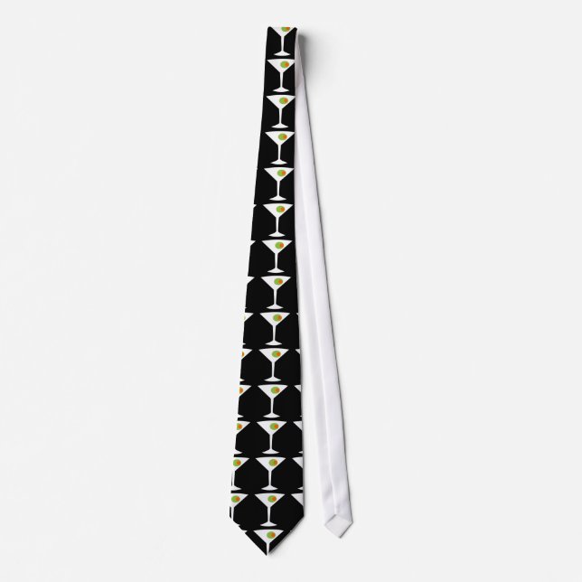 Keep 'Em Coming Martini Tie (black) (Front)