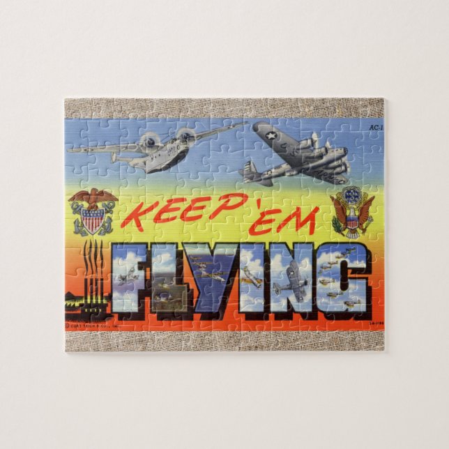 Keep 'em Flying Army Air Corps World War II Puzzle (Horizontal)
