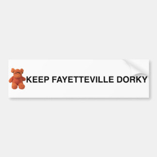 Keep Fayetteville Dorky bumper sticker