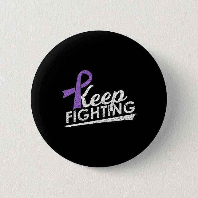 Keep Fighting Alzheimer's Epilepsy Warrior Awarene 6 Cm Round Badge (Front)