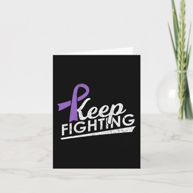 Keep Fighting Alzheimer's Epilepsy Warrior Awarene Card (Front)