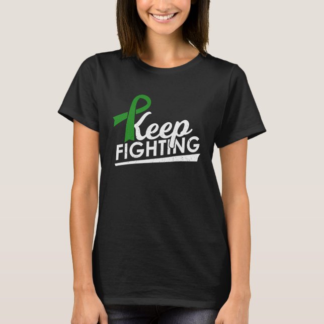 Keep Fighting Cerebral Palsy & Glaucoma Warrior Aw T-Shirt (Front)