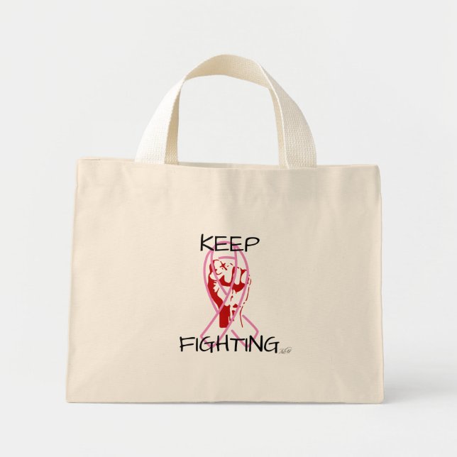Keep Fighting Mini Tote Bag (Front)
