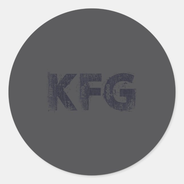 Keep F'ing Going Distressed Motivational Saying  Classic Round Sticker (Front)