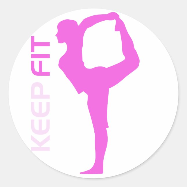 Keep Fit Round Sticker (Front)