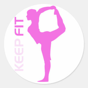 Keep Fit Round Sticker