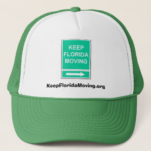 Keep Florida Moving hat - green & white