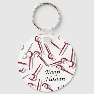 Keep Flossin by Matt Landon Key Ring