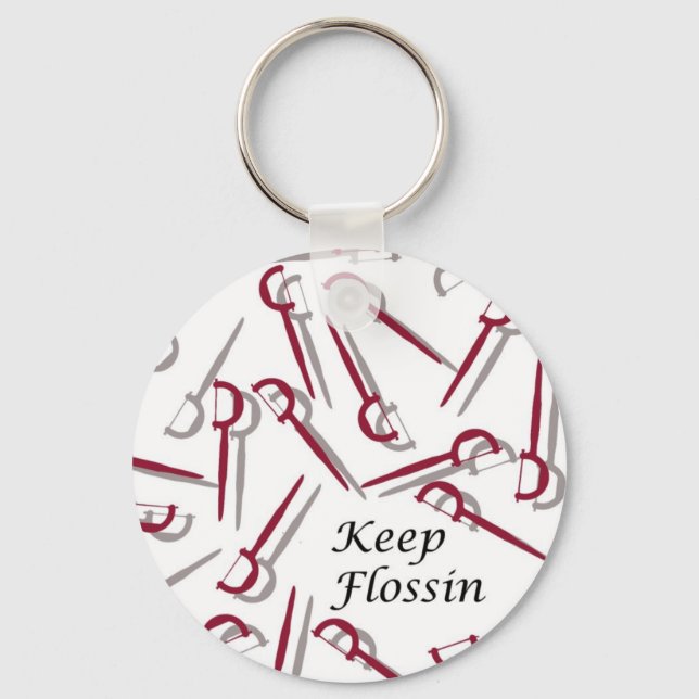 Keep Flossin by Matt Landon Key Ring (Front)