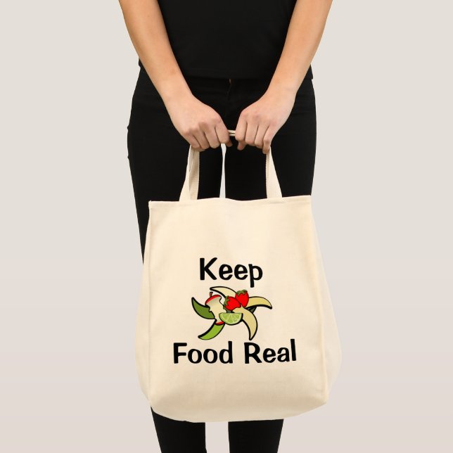 Keep Food Real Tote Bag (Front (Product))