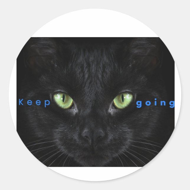 Keep going  classic round sticker (Front)