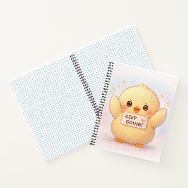 Keep Going Cute Chick Notebook (Inside)