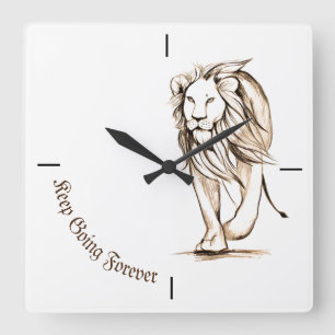 Keep Going Forever Square Wall Clock