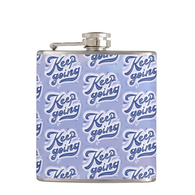 Keep Going Hip Flask (Front)