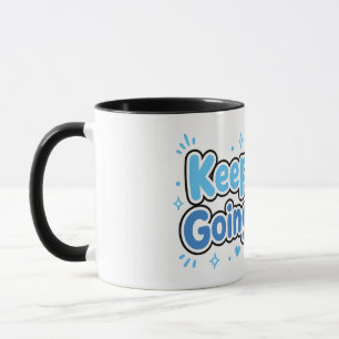 Keep Going Kawaii Penguin Adventure Design Mug