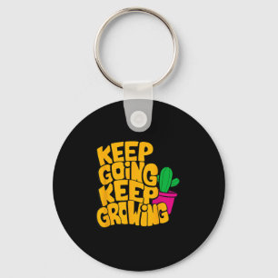 Keep Going Keep Growing Motivational Quotes Graphi Key Ring
