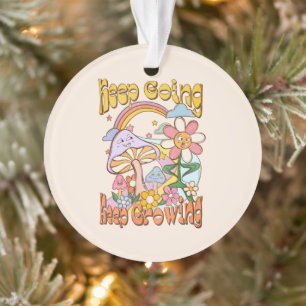 Keep Going, Keep Growing Mushroom & Floral Ornament