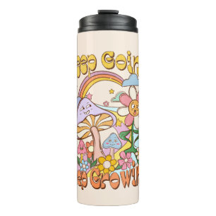 Keep Going, Keep Growing – Mushrooms & Flowers Thermal Tumbler